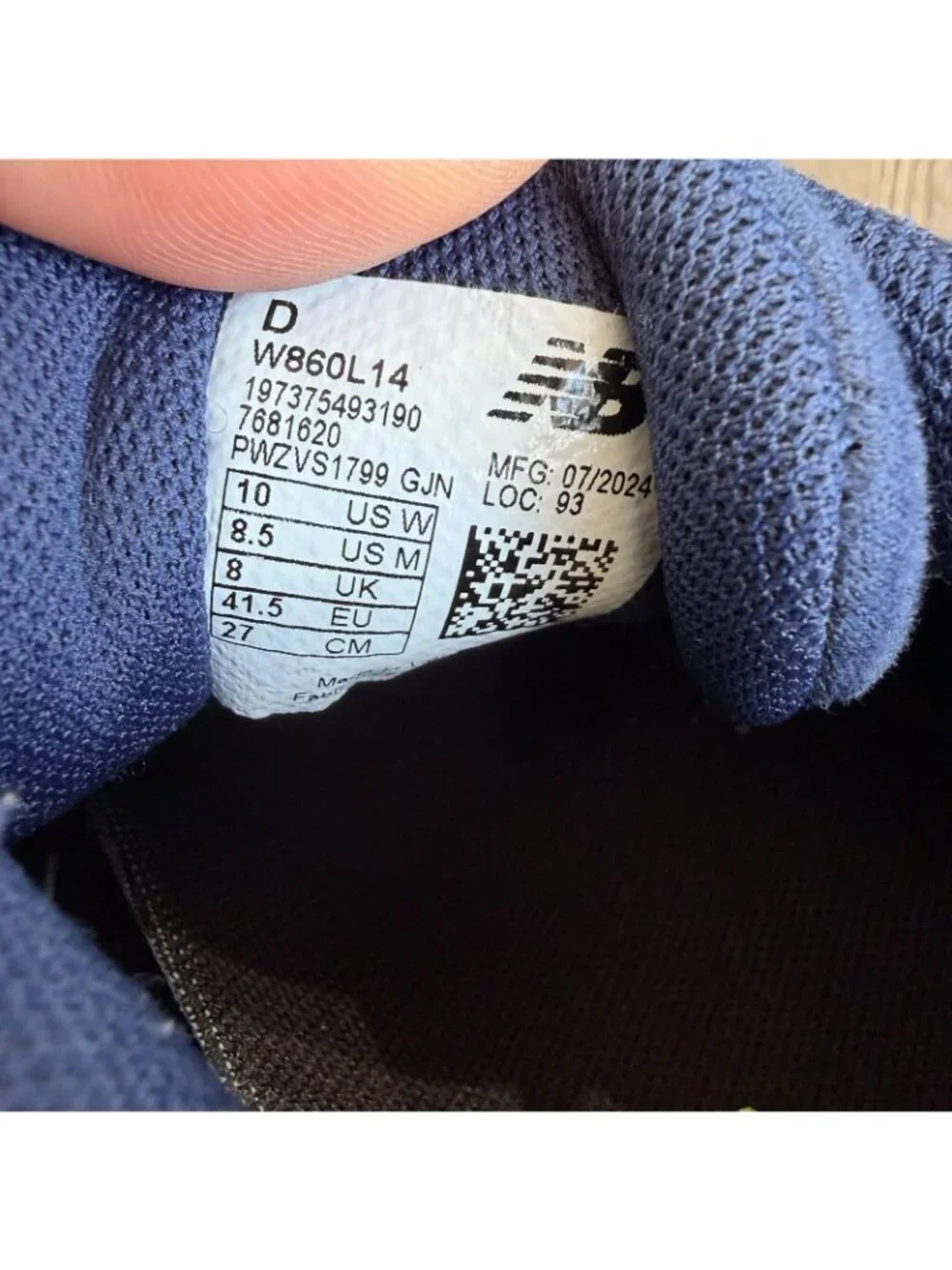 New Balance Fresh Foam X 860 Running Shoes Womens 10 D Blue Navy Stability